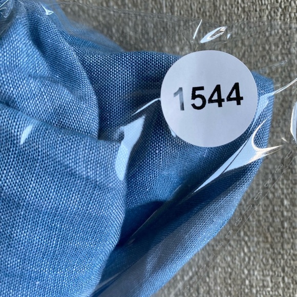 Free People Top Women’s Small In The Limelight Linen Blue Off-Shoulder Crop - Picture 9 of 10